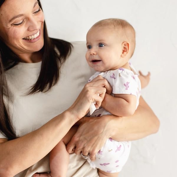 Burt's Bees Baby baby-girls Bubble Romper, 100% Organic Cotton One-piece Bubble Shortall and Layette Set Girl Outfit - Image 5