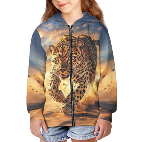 DISNIMO Little Girls Casual Zip Up Hoodies Long Sleeve Hooded Jacket Coat with Pockets