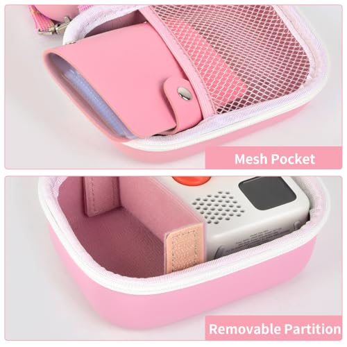 Image of Case Compatible with Yoto Mini (2024 Edition) Kids Screen-Free Bluetooth Audio Player & Card Storage Holder for up to 24 Cards - Pink