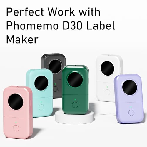 Image of Phomemo 3 Rolls D30 Label Maker Tape, Black on Cat Patterns, Vertical Label Tape, Special Shapes, Pre-Cut Self-Adhesive Stickers, Thermal Paper, Label Tag 12x40mm