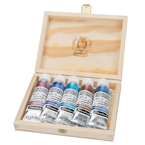 Schmincke - HORADAM® AQUARELL, Super Granulation Set Galaxia, 5 tubos...