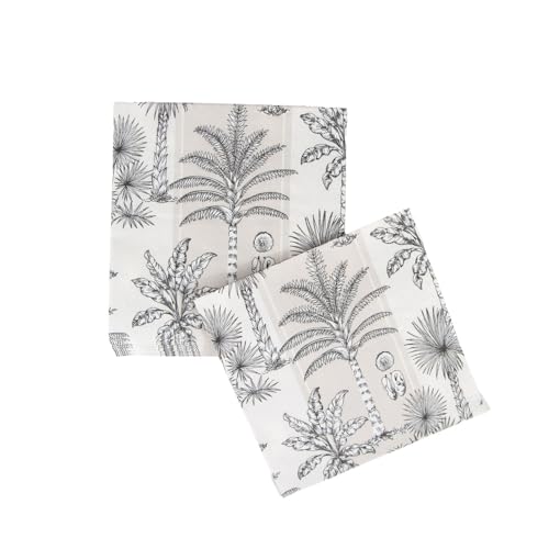 Servilletas de lino decoradas Southern Palms Caspari, el detalle ideal para bodas y banquetes 3