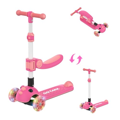 Gotrax KS3 Pro Foldable Kick Scooter with Seat 3 Wheels for Age 2+ Gifts
