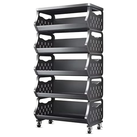 ARZEN Heavy-Duty Kitchen Storage Shelves, Metal Shelving Unit for Pantry Shelves, Kitchen Rack & Shelf Organizer – Adjustable Utility Shelf for Home Storage & Shelving Units – Black Shelves Cover