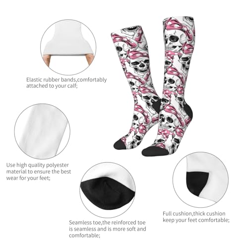 Image of Knee High Socks for Women Girls Fashion Women's Festival Stockings for Casual Running Work Travel