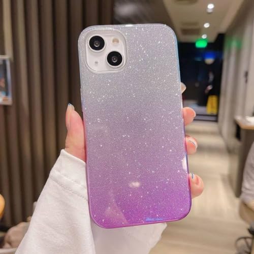 Coque paillettes iPhone 14 Plus lavande pour look chic