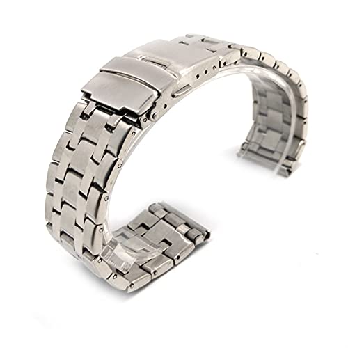 Bracelet de montre conique en acier inoxydable argent 20mm élégant et robuste