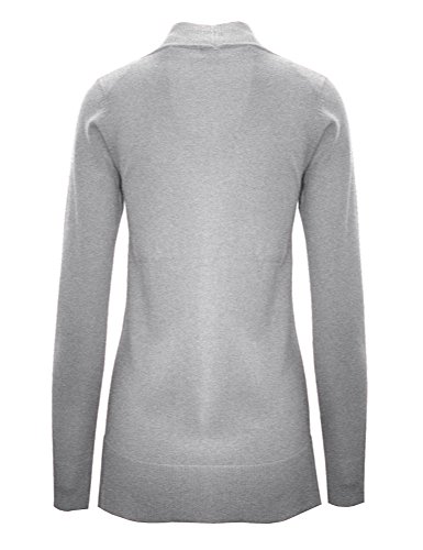 Image of Cielo Women's Solid Basic Open Front Pockets Knit Sweater Cardigan