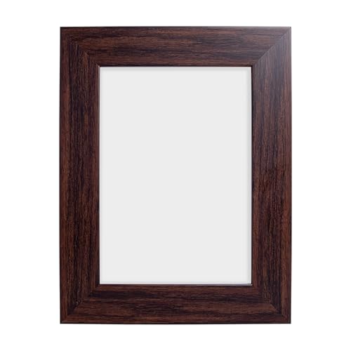 Image of GOLDEN PEACOCK Set of 2 5x7 Inch Photo Frames - Rich Chocolate Brown Wood Finish | Premium Wall Hanging & Tabletop Picture Frames for Home Decor & Gifting