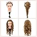28Inch 80% Real Hair Mannequin Head, Cosmetology Mannequin Head with Hair for Braiding Curling Cuting, Table Clamp Styling Set(Blonde)