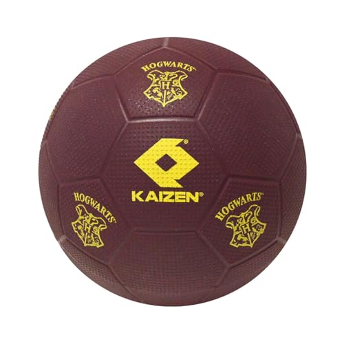 Image of KAIZEN HP RTM Size-3 PVC Balls for Kids | Roto Moulded Maroon Ball with Hogwarts Logo | Soft Touch & Durable | Indoor Outdoor Play Ball for Boys & Girls