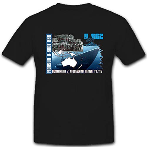 T-shirt U-Boot U 862 Noir XXXXX-Large résout le manque de vêtement grande taille