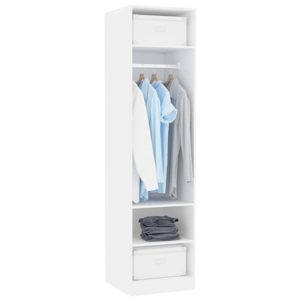 Sufrk Kleiderschrank Weiß 50x50x200 cm Mehrzweckschrank Haushaltsschrank Schrank Schlafzimmer Wardrobe Bedroom SchräNke Holzwerkstoff
