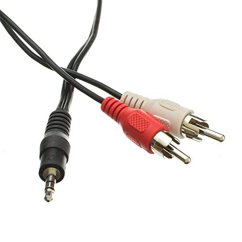 GOWOS 3.5mm Stereo to RCA Audio Cable, 3.5mm Stereo Male to Dual RCA Male (Right and Left), 6 Feet
