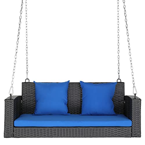 Outvita Wicker 2-Person Hanging Porch Swing
