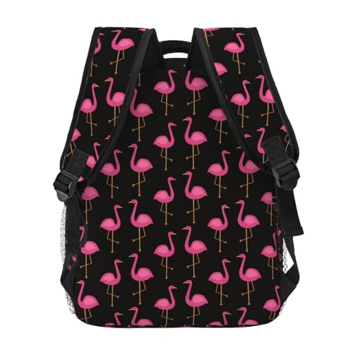 Pink Flamingo Lightweight Backpack Travel Casual Bags for Women or Men 15.7 Inches4