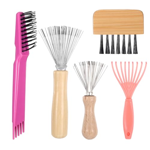 5 Stück Verbesserter Haarbürstenreiniger Set, Mini Haarbürsten Reiniger, Doppelseitigem Bürstenreiniger Haarbürste Tragbar Reinigungsbürste Klein Für Heim Und Salongebrauch Haare Entfernen 5 Stück Verbesserter Haarbürstenreiniger Set, Mini Haarbürsten Reiniger, Doppelseitigem Bürstenreiniger Haarbürste Tragbar Reinigungsbürste Klein Für Heim Und Salongebrauch Haare Entfernen