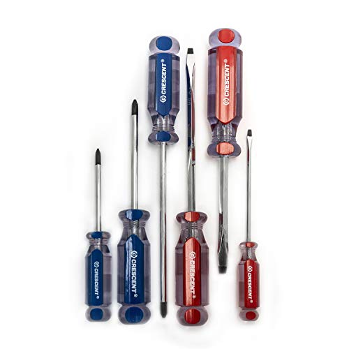 Crescent 6 Piece Phillips/Slotted Acetate Screwdriver Set - CPS6PieceSET