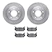 Dynamic Friction Company Rear Brake Rotors with 5000 Advanced Brake Pads 6502-80154