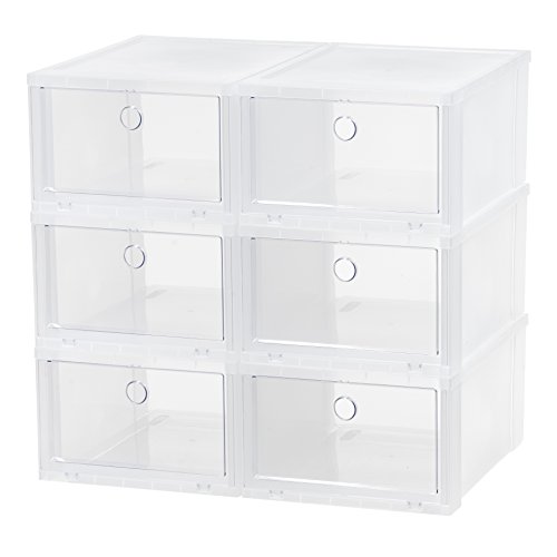 IRIS USA NPD-W IRIS Wide Clear Pull Down Front Access Shoe Box