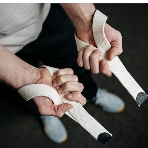 Image of WARM BODY COLD MIND V2 Lifting Wrist Straps for Weightlifting - Hand Straps for Powerlifting, Weight Lifting, Bodybuilding Functional /Cross Training, Deadlift Gym Bar, Cotton