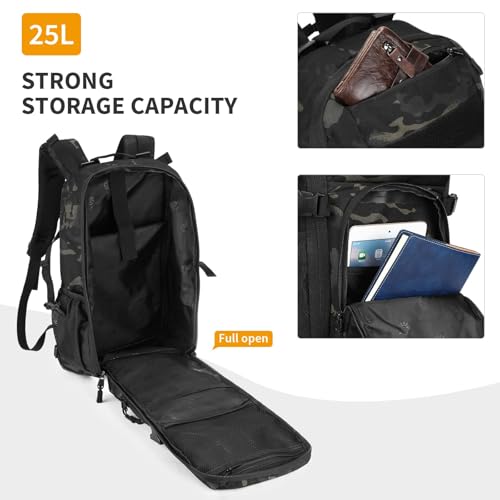 Image of HUNTVP Tactical Backpack Military MOLLE Backpack Hunting Rucksack Gear Assault Pack 25L WR