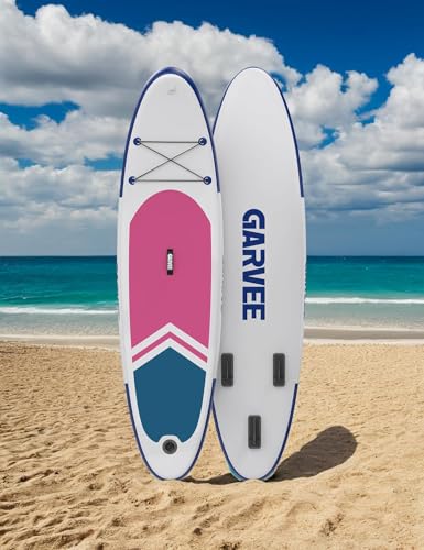 Inflatable Paddle Board for Adults, 10'6"/11" Inflatable Stand Up Paddle Board with Premium Accessories, Non-Slip EVA Deck, Ultra-Light Carry Bag, Pump, SUP Board for Adult