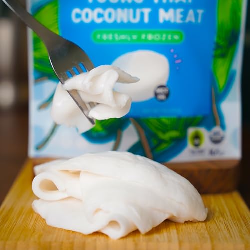 Copra Organic Frozen Coconut Meat (100% Young Coconut Frozen in Hours of Harvest) | All Natural, Gluten Free, Non GMO, Vegan, Dairy Free, No Sugar Added, No Preservatives (Case of 10 x 1lb bags) - Thumbnail 3