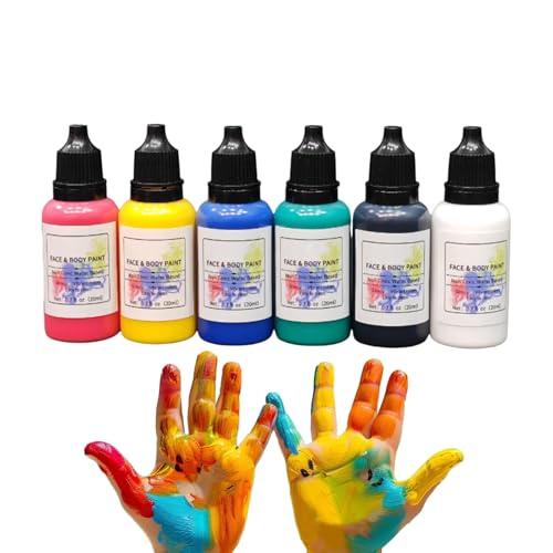 Doiyislem Pintura Para Cara - Maquillaje Cosplay Multicolor - Kit Base Agua Lavable Para Cuerpo Y Ojos - Maquillaje para Halloween Navidad Carnaval Cosplay