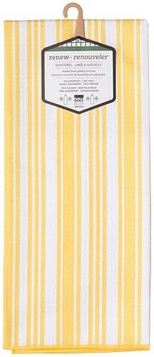 Image of Now Designs Lemon Collection Recycled Microfibre Dishtowel, W18 x L28in, Soft & Versatile Kitchen Towel