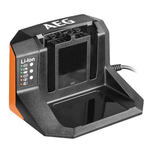 AEG - Chargeur 18V, tension secteur 220-240V, pour batteries 18V de 1,5 à 9,0 Ah