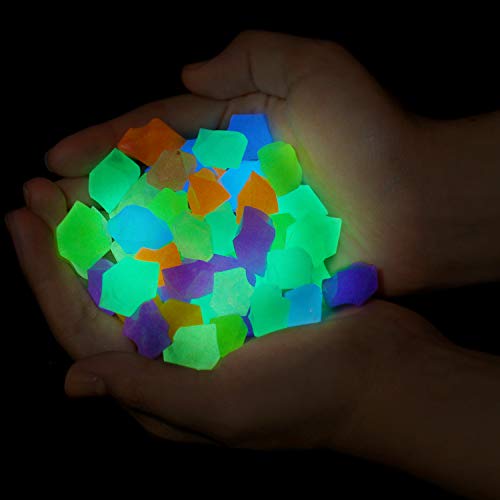 image for Oubest Fish Tank Decorations Rocks Little Glow in The Dark Aquarium St