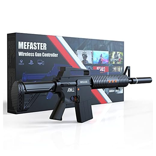 Mefaster Wireless Gun Controllers Compatible with Playstation 4, Game Joystick Controller for PS-4 Pro, PS-4 Slim Shooting Games, Rechargeable by USB