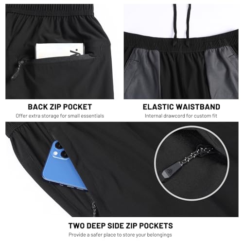 Haimont Men's Athletic Running Shorts 7 Inch Inseam Quick Dry Workout Gym Shorts with Zipper Pocket Lightweight No Liner3