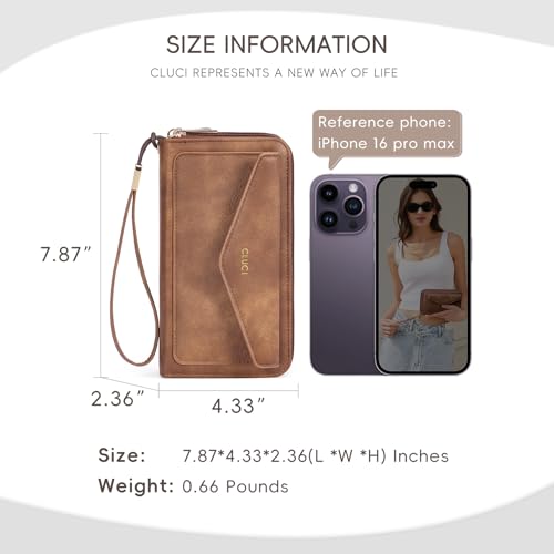 CLUCI Hobo Bags for Women Bundles with Large Capacity Wristlet Purse for Women3