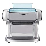 LUCKDANO Noodle Maker, Pasta Press Nudelmacher mit 2,5 Mm 4 Mm 9mm Nudelbreite Einstellung 3 Klingen Elektrische Nudelhersteller Haushalt Vollautomatische Pasta -Teigmaschine Zum Knödelgebäck (EU