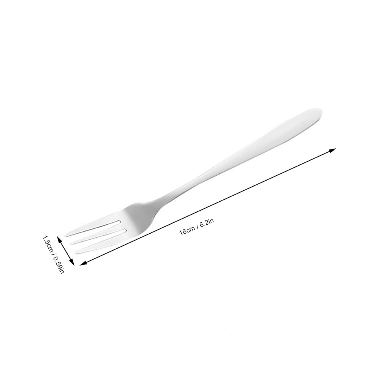 12 pezzi Forchette da Frutta in Acciaio lungo Forchettine Dessert e Beefsteak Riutilizzabili Leggere e Resistenti per Uso Quotidiano e Picnic