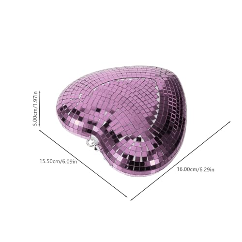 Adorno colgante en forma de corazón para fiestas de discoteca, espejo reflectante para bodas, cumpleaños y festivales, decoración encantadora que crea una atmósfera deslumbrante miniatura 2