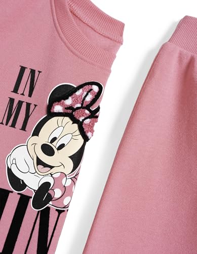 Disney Junior Girls Fleece Pullover Sweatshirt and Jogger Pants Outfit Set Toddler to Big Kid Sizes (2T - 14-16)3