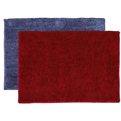 Image of Anti Skid Doormats for Home and Office Entrance Living Room and Bathroom Mats | Entrance Door Mats for Home and Office Entryway. (Pack of 2 (Solid Red-Blue), 20x32)