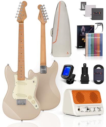 AKLOT 36-inch Kids Electric Guitar: 3/4 Size Mini Electric Guitar Kit with Solid Body, 1.5 In Neck Width for Beginners, 10W Amp, Gig Bag, String,...