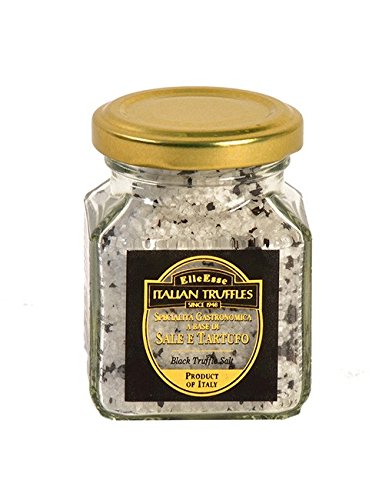 Elle Esse Italian Black Summer Truffle Sea Salt – Gourmet Salt Flakes Infused with Real Truffles, Premium Seasoning for Meat, Fish &amp; Vegetables – 3.5 oz (100 g)