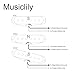 Musiclily Pro ST-60S Staggered Alnico 5 Single Coil Neck Middle Bridge Pickups Set 5.8K for Strat Style Electric Guitar, Cream