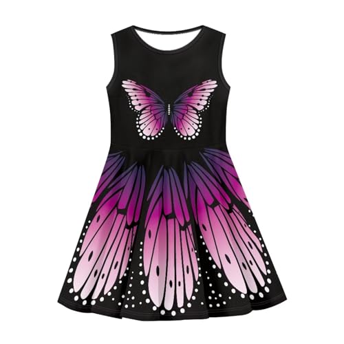 Scoop Neck High Waist Sleeveless Flowy Hem A Line Midi Dress for Girls Size 3-164