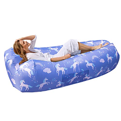 AlphaBeing Inflatable Lounger Camping Chair Accessories, Air Sofa Hammock Inflatable Couch for Beach Backyard Lakeside with Compression Sacks, Ideal Outdoor Gifts for Adults