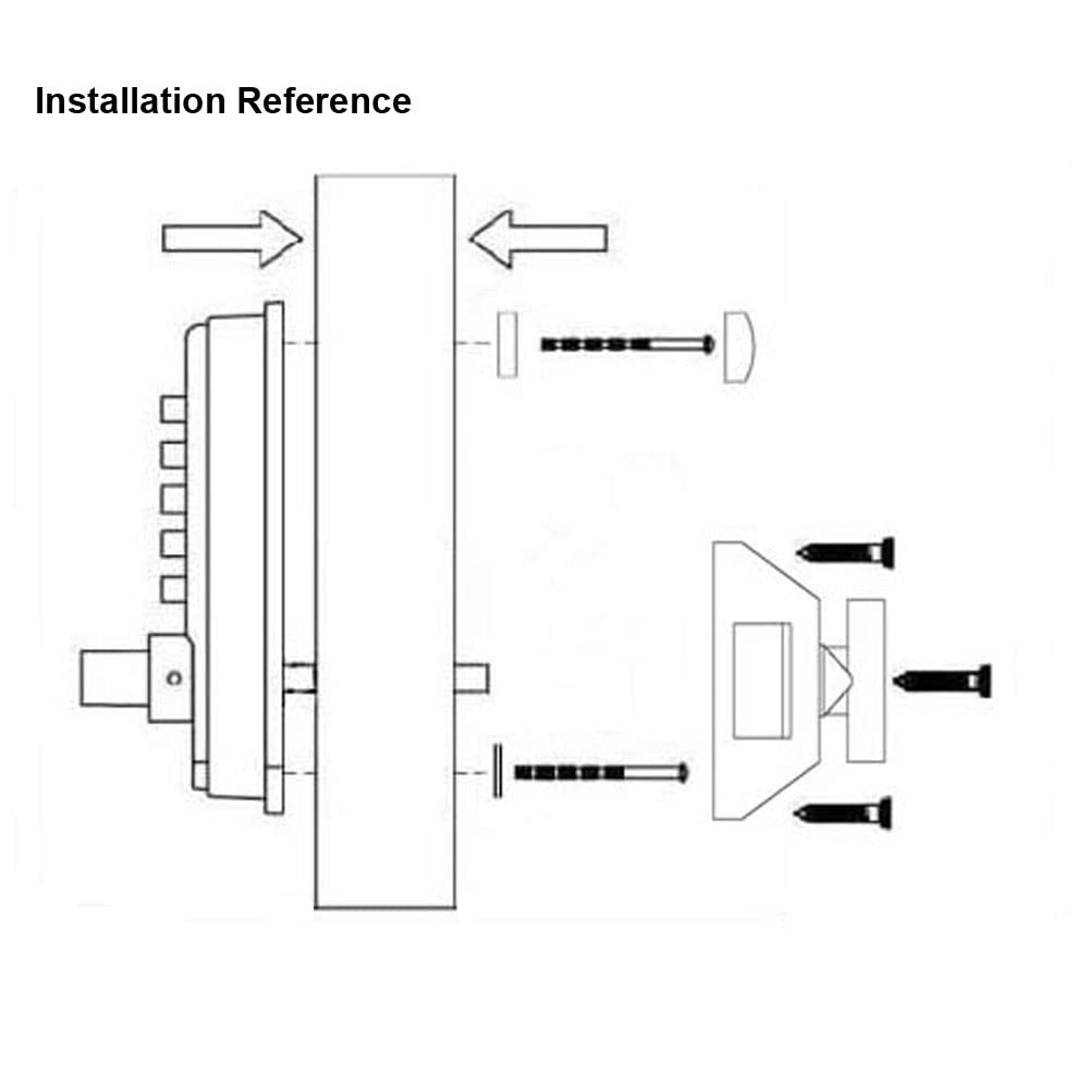 Cerradura de puerta digital con botón, cerradura de puerta sin llave, exterior e interior, color plateado