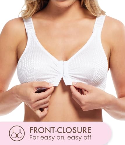 Image of Carole Martin Wirefree Front Closure Bra for Women with Adjustable Straps