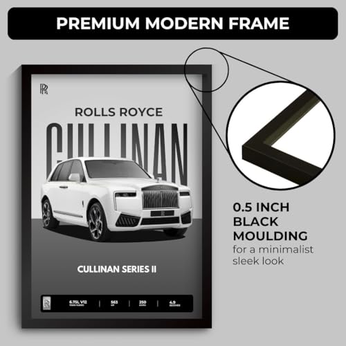 Image of Funk You Store Rolls Royce Cullinan Poster | Framed Poster of Rolls Royce Car A4 Sized (31 x 23 cm) for Wall, Gift for Boys, Car Posters | Supercar Luxury Frames Hanging, Room Decor, Gifting (F 059)