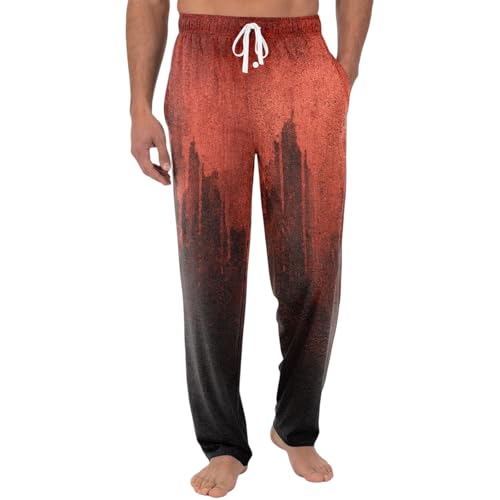 Sweatpants for Men Halloween Pants Blood Splash Pattern Joggers Horror Bloody Print Trousers with Pockets Drawstring
