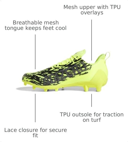 Image of adidas Men's Adizero Football Cleats | Baseball Shoes